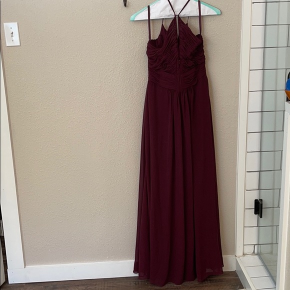 Mori Lee Bridesmaid Dress Cabernet Style 21664 - Picture 8 of 12